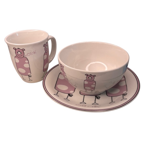 Piggy Breakfast Dish Set - Picture 2 of 5